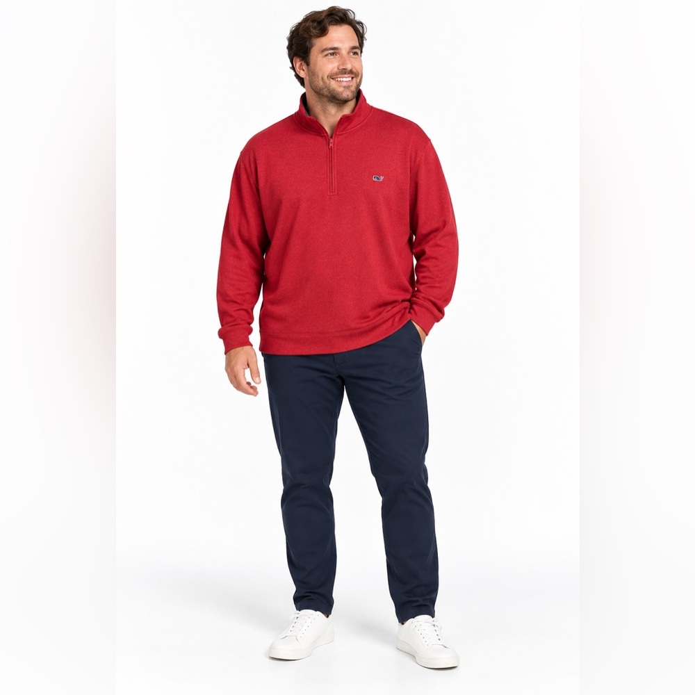 Vineyard Vines Men’s 3XB Red Performance 1/4 Zip Pullover